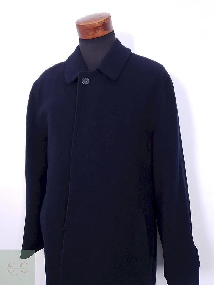 Abrigo Largo Azul Júpiter Lana Virgen y Cashmere - Talla XL 4