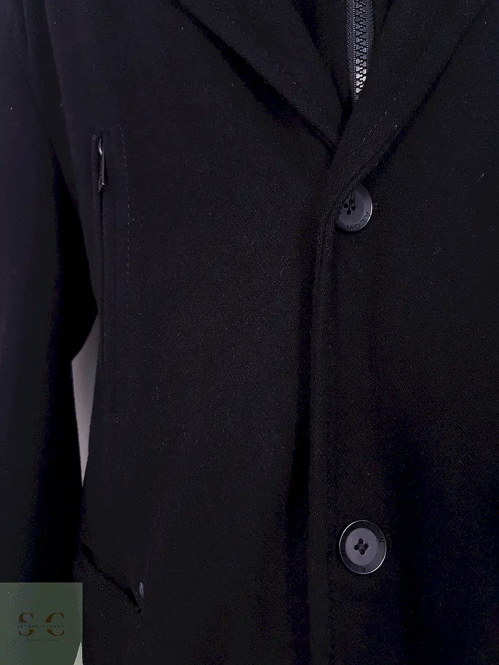 Abrigo Angelo Litrico Negro 60% Lana - Talla XL 5