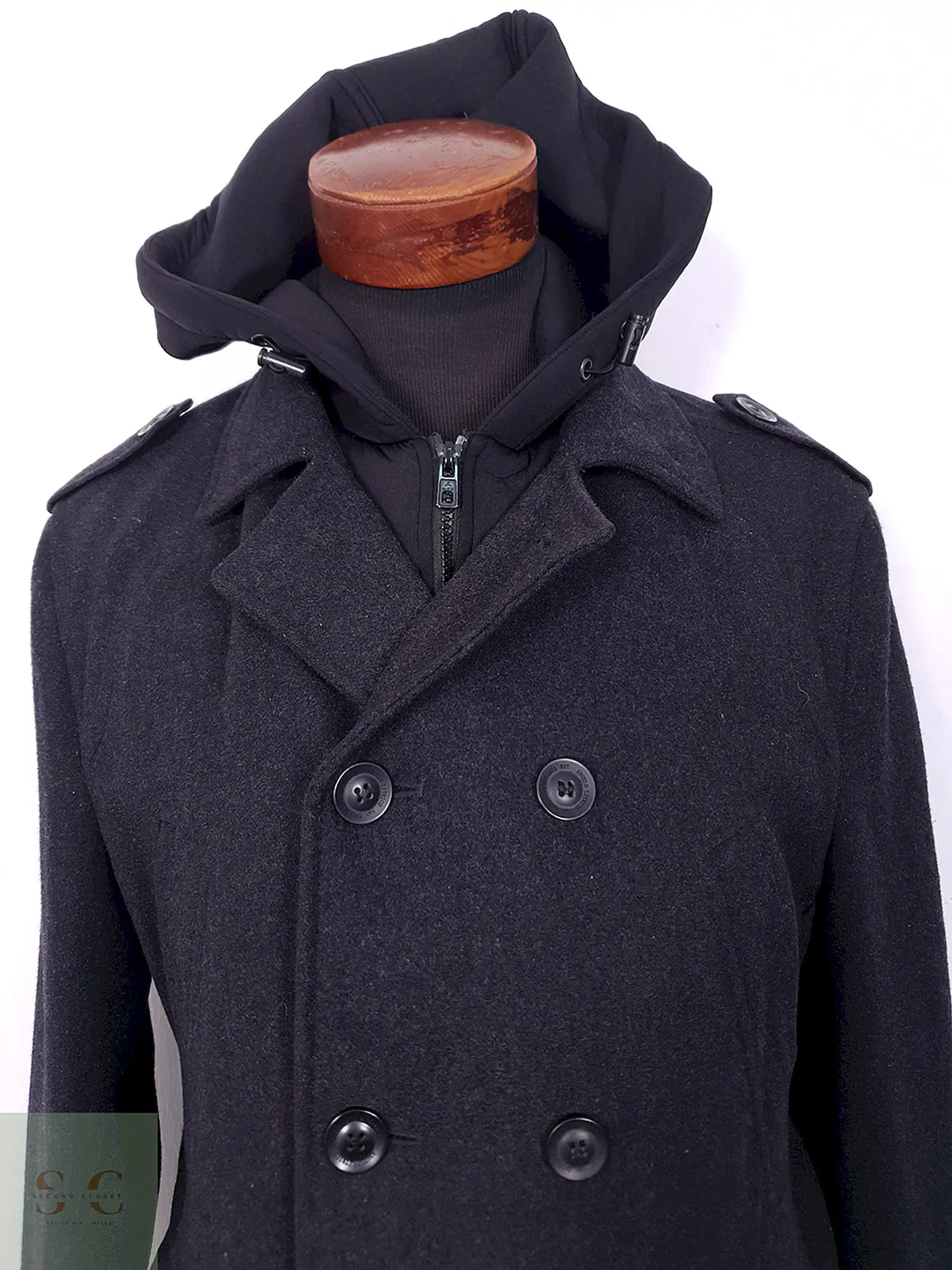Abrigo Marinero Angelo Litrico Plomo 65% Lana - Talla M 5
