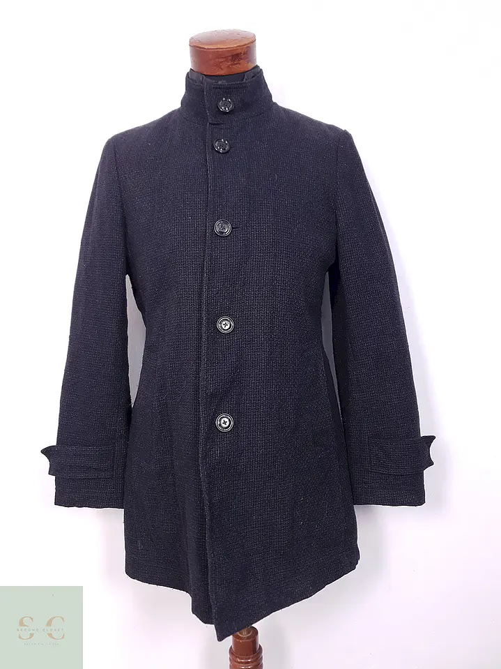 Abrigo Tres Cuartos S. Oliver Azul 50% Lana - Talla M 1
