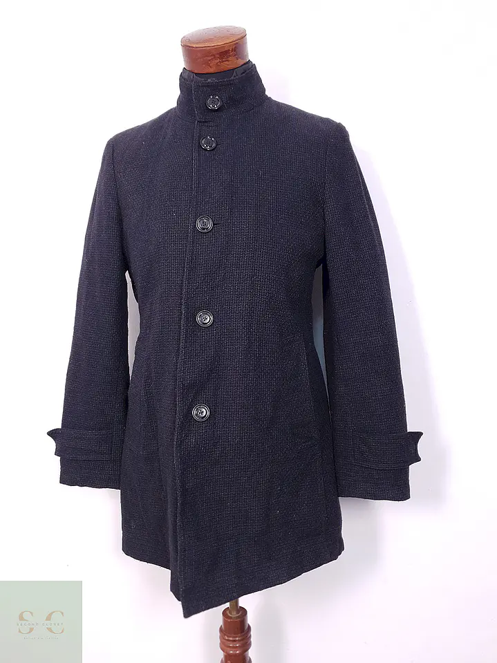 Abrigo Tres Cuartos S. Oliver Azul 50% Lana - Talla M 2
