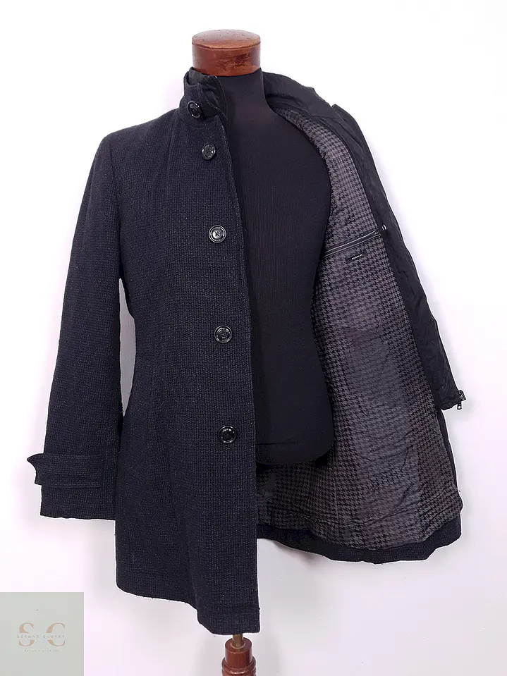 Abrigo Tres Cuartos S. Oliver Azul 50% Lana - Talla M 4