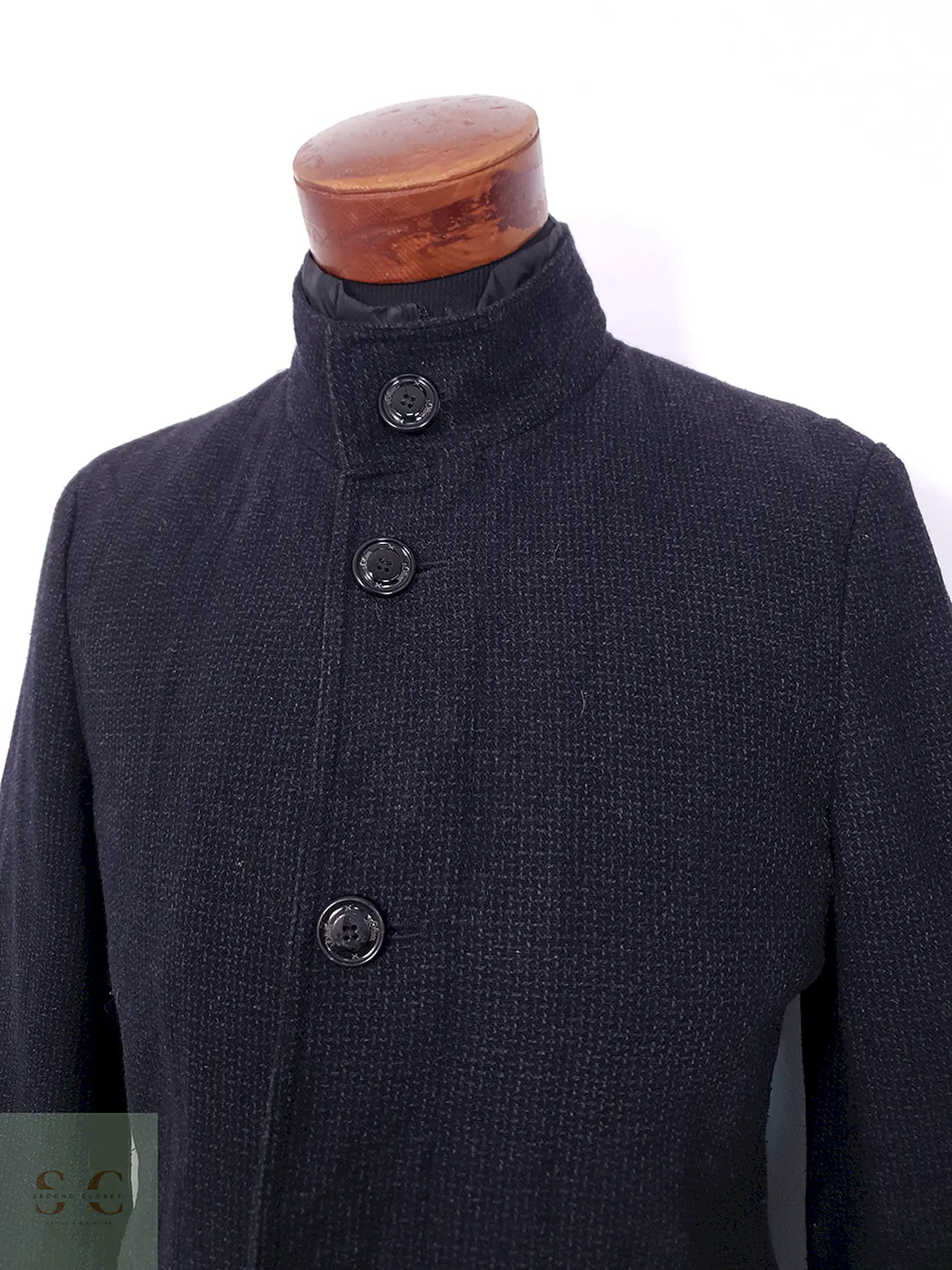 Abrigo Tres Cuartos S. Oliver Azul 50% Lana - Talla M 5