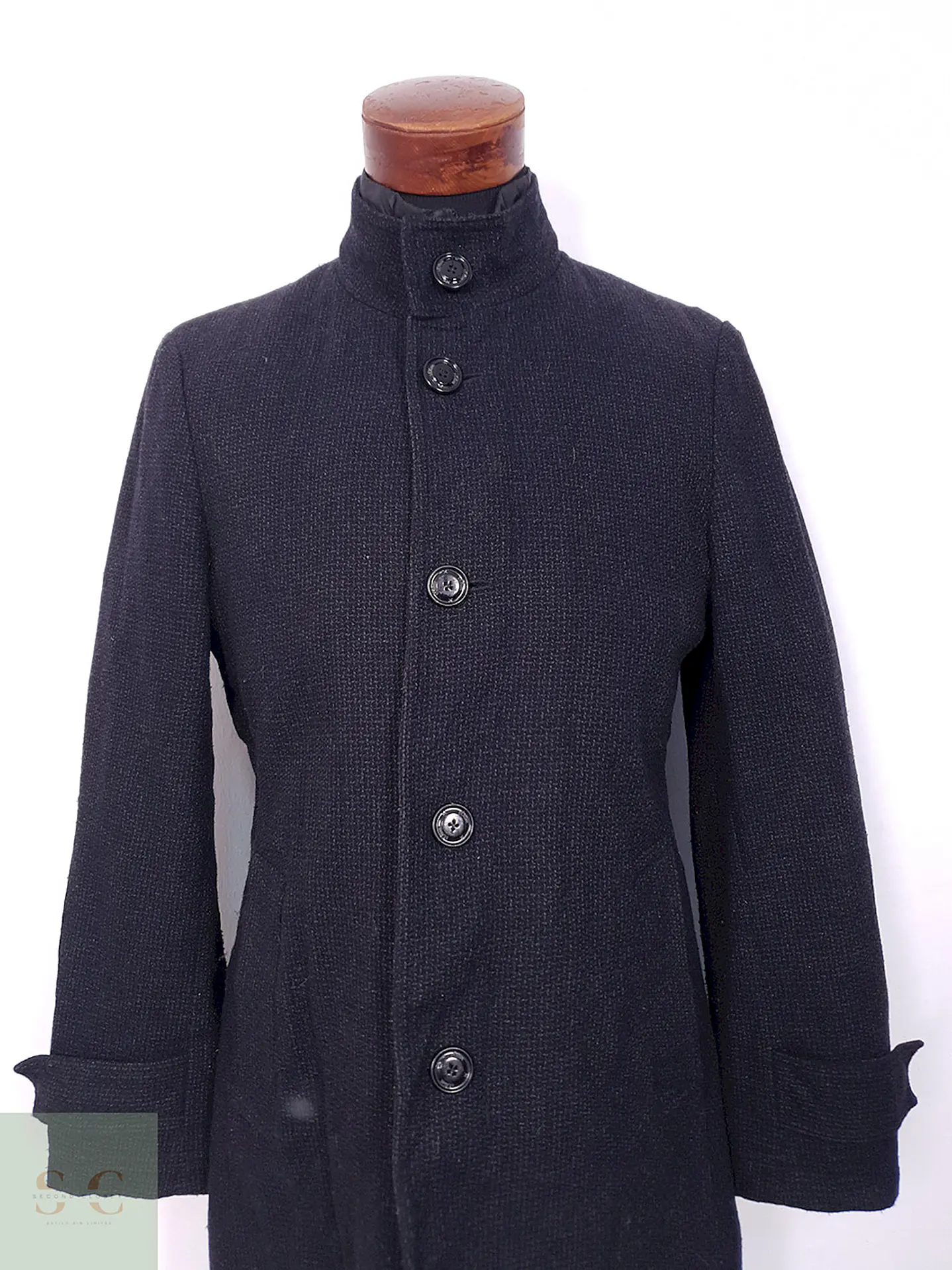 Abrigo Tres Cuartos S. Oliver Azul 50% Lana - Talla M 7