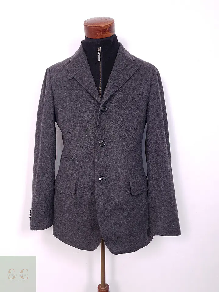 Abrigo Paul Rosen Original Tiroler Loden Plomo 80% Lana Virgen - Talla M 2