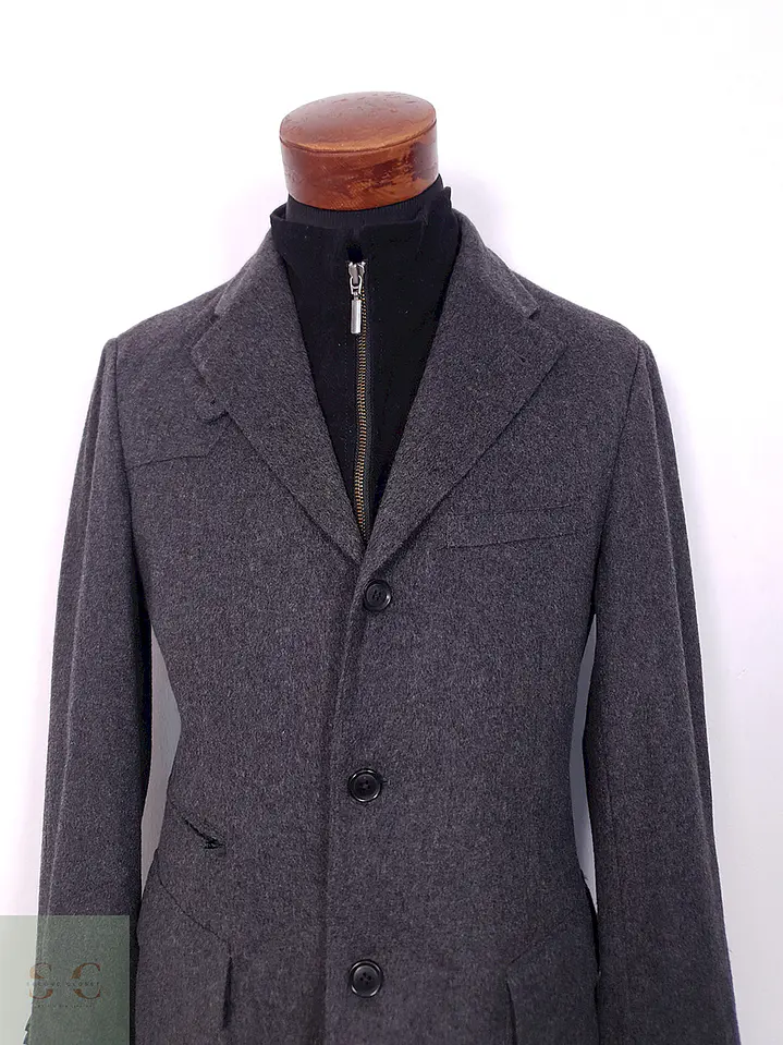 Abrigo Paul Rosen Original Tiroler Loden Plomo 80% Lana Virgen - Talla M 5