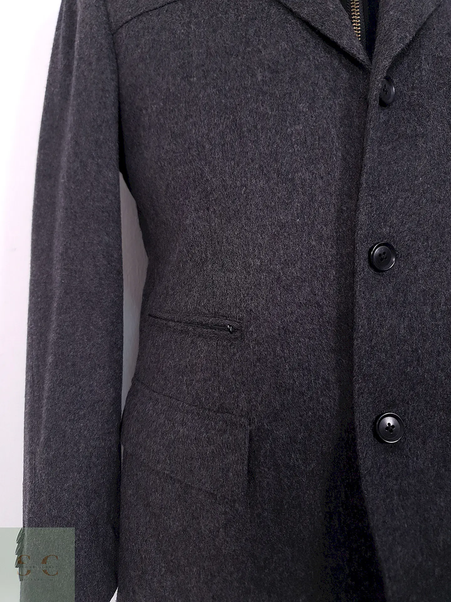 Abrigo Paul Rosen Original Tiroler Loden Plomo 80% Lana Virgen - Talla M 10