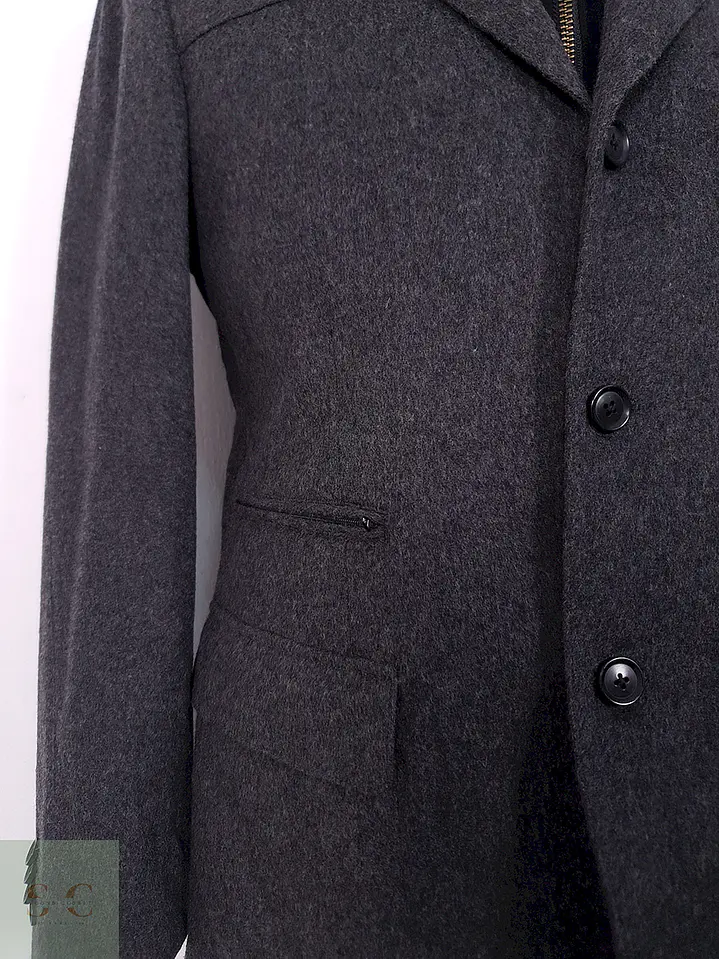 Abrigo Paul Rosen Original Tiroler Loden Plomo 80% Lana Virgen - Talla M 10