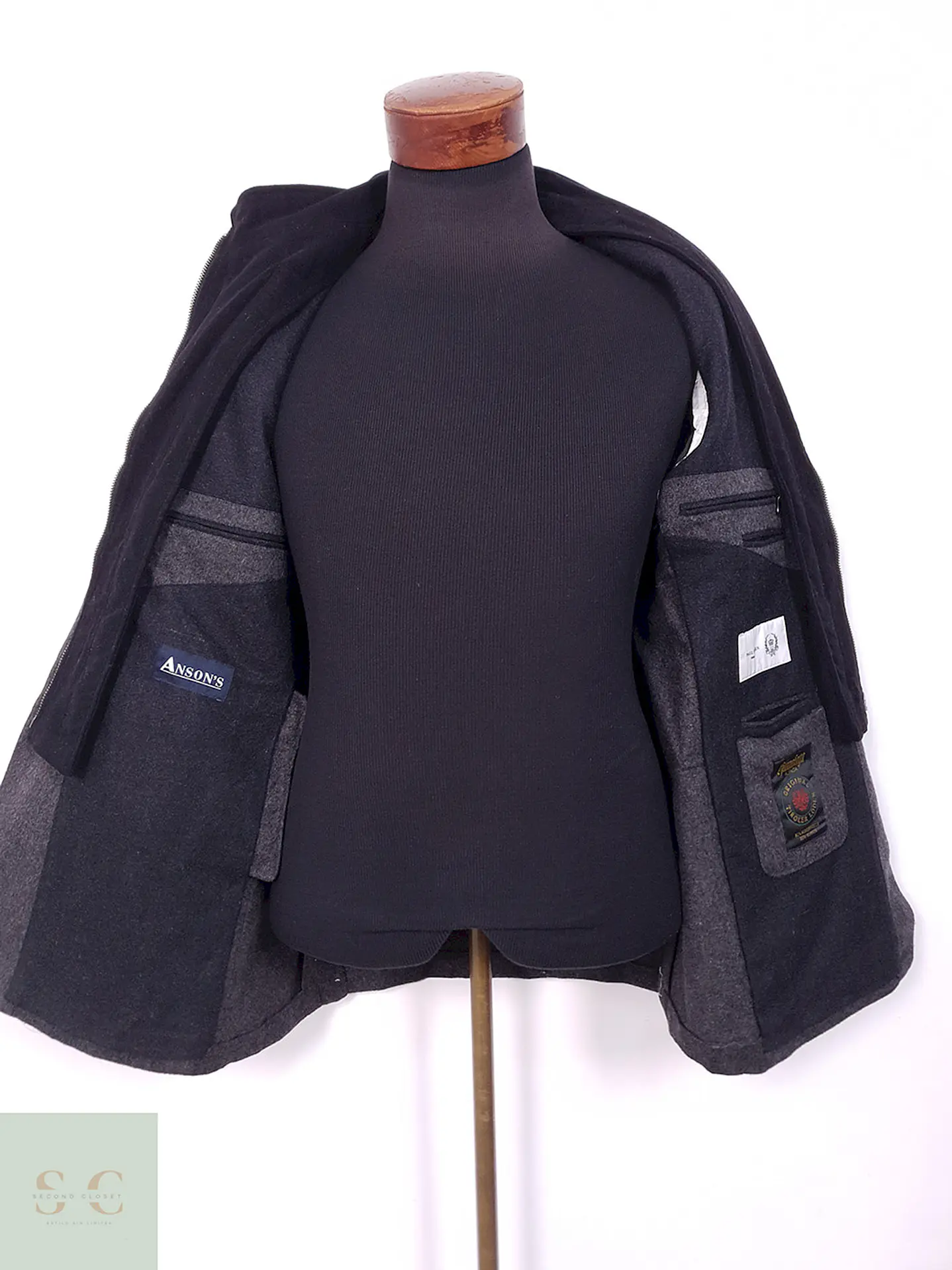 Abrigo Paul Rosen Original Tiroler Loden Plomo 80% Lana Virgen - Talla M 13
