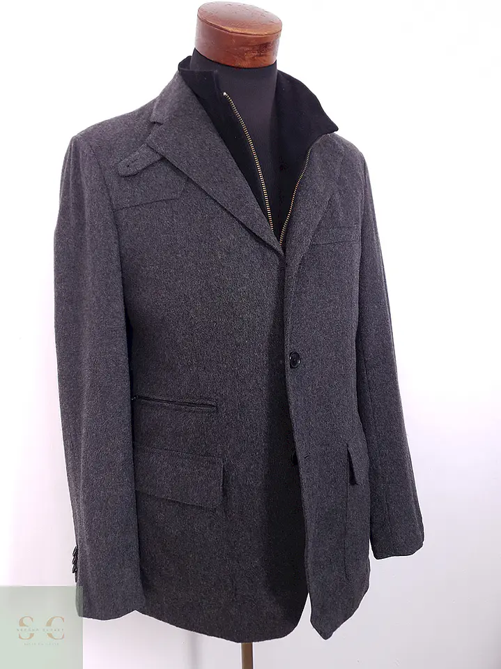 Abrigo Paul Rosen Original Tiroler Loden Plomo 80% Lana Virgen - Talla M 7