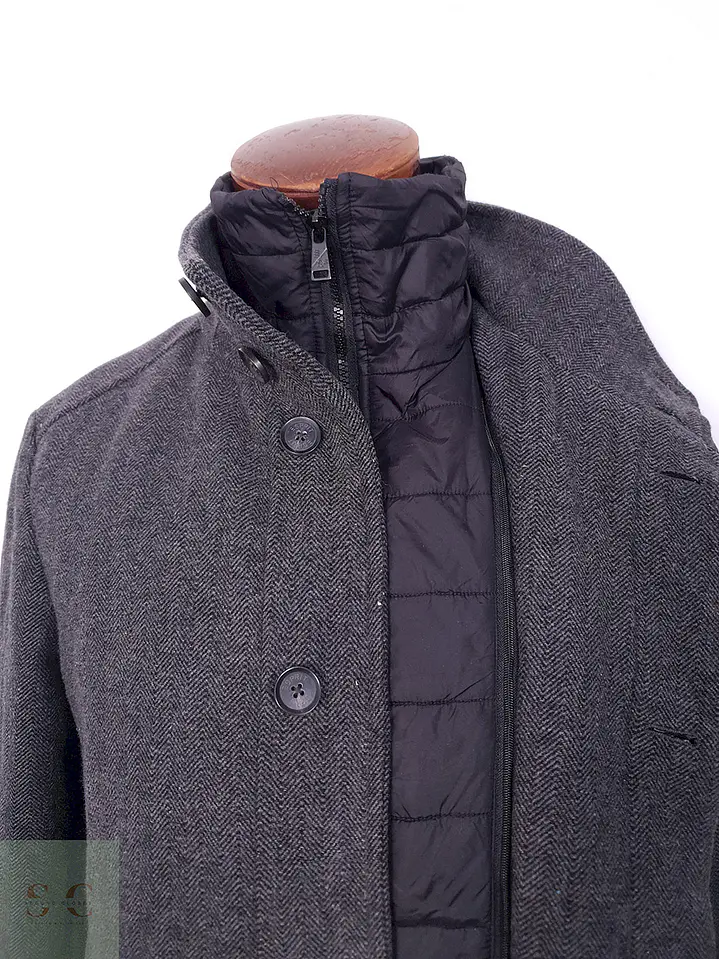Chaquetón Esprit Plomo 55% Lana - Talla L 5