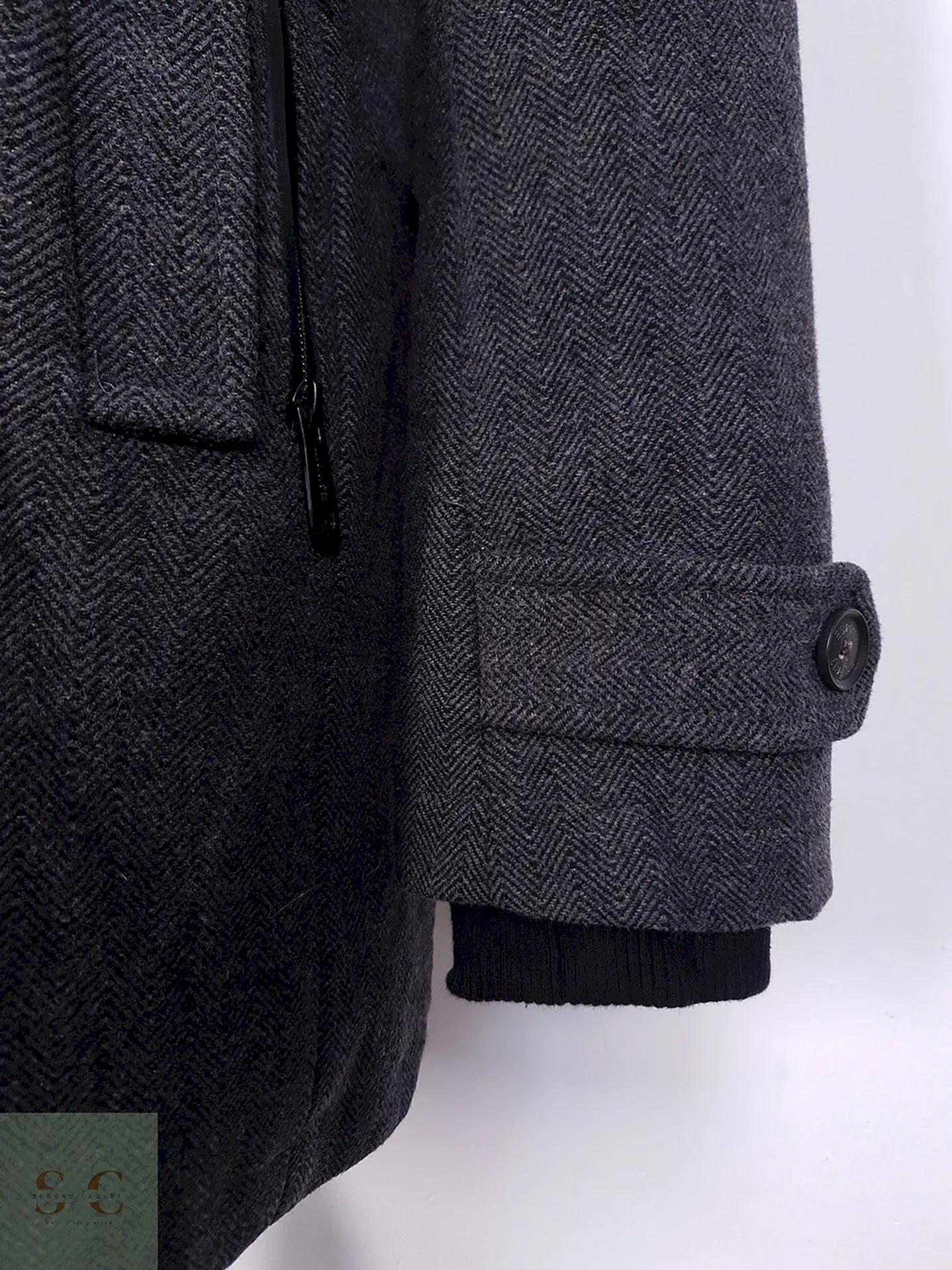 Chaquetón Esprit Plomo 55% Lana - Talla L 6