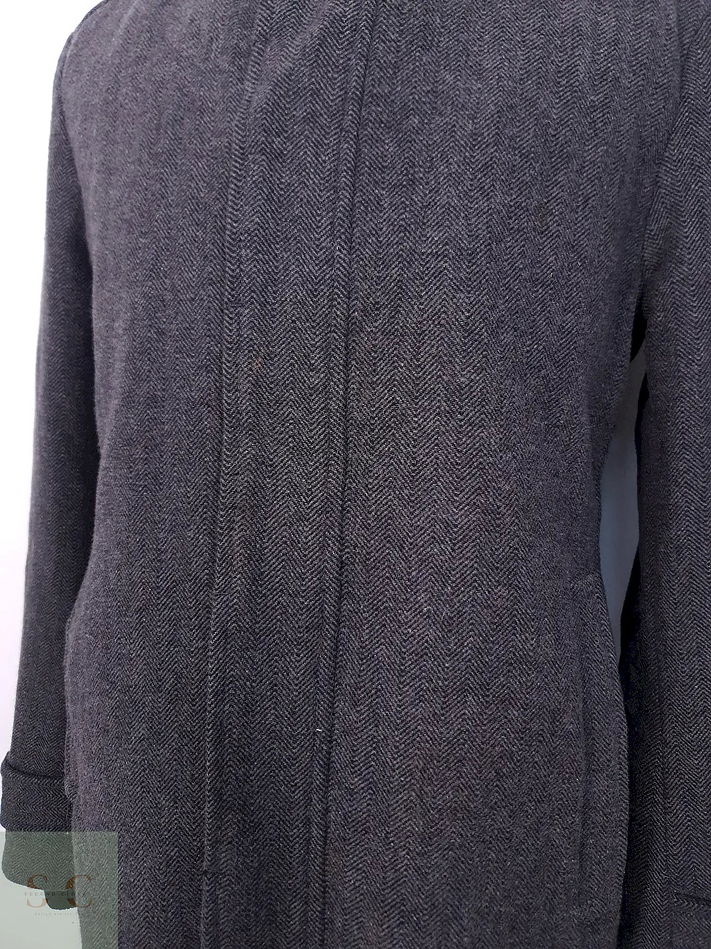 Chaquetón Esprit Plomo 55% Lana - Talla L 7