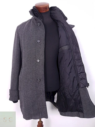 Chaquetón Esprit Plomo 55% Lana - Talla L