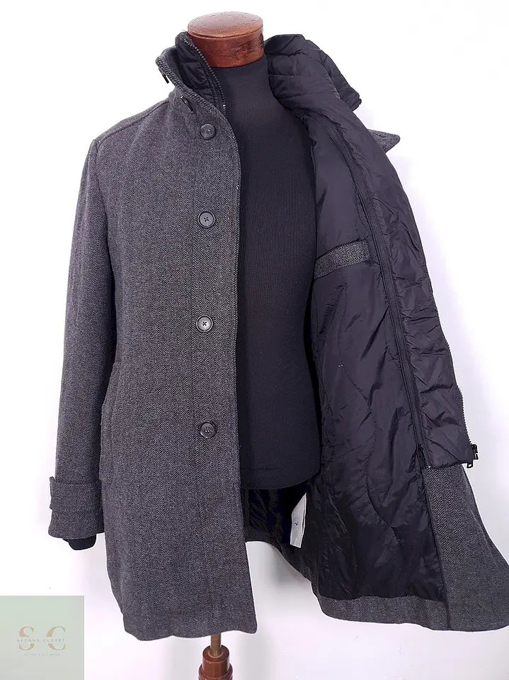 Chaquetón Esprit Plomo 55% Lana - Talla L 1