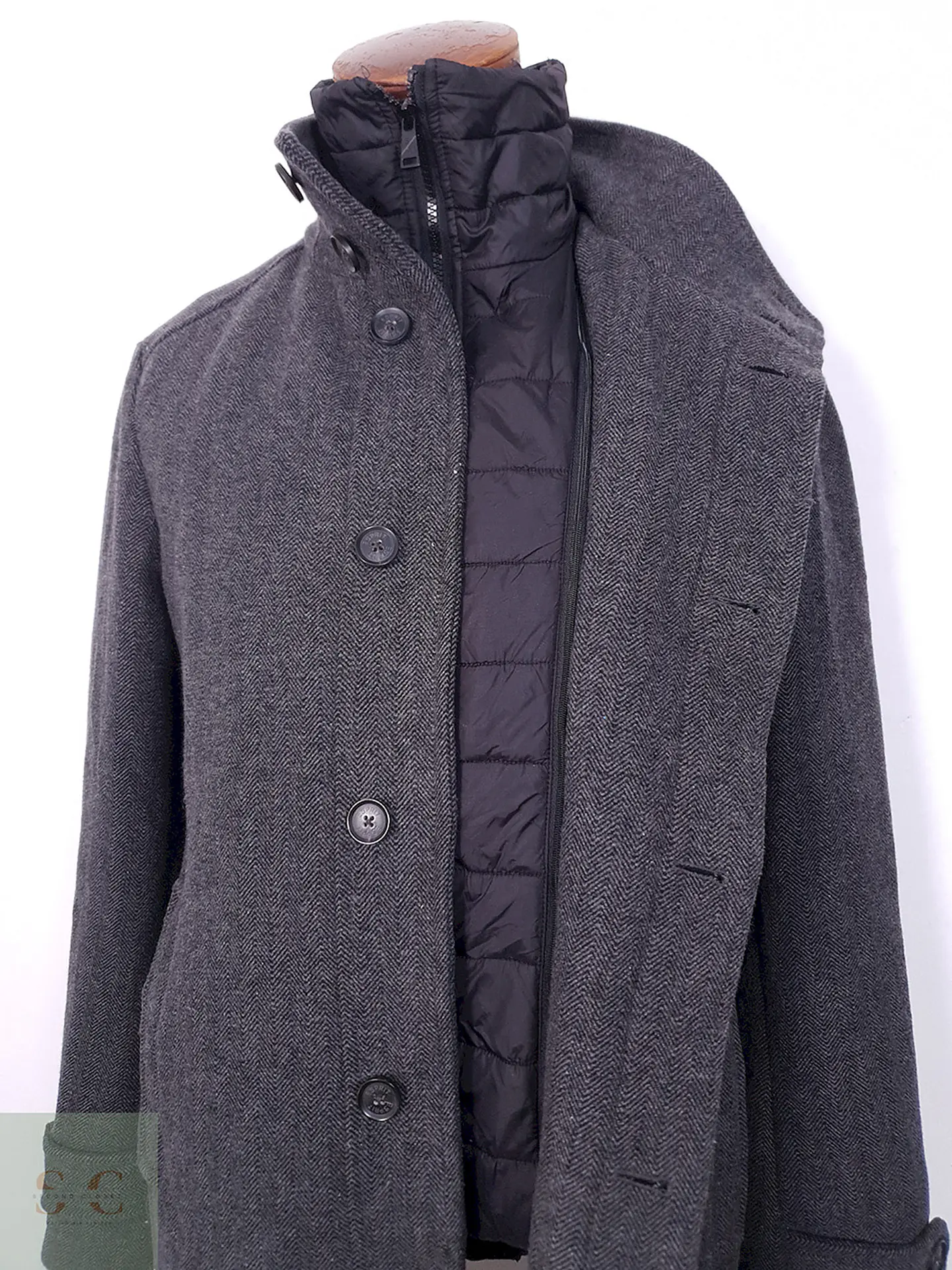 Chaquetón Esprit Plomo 55% Lana - Talla L 9