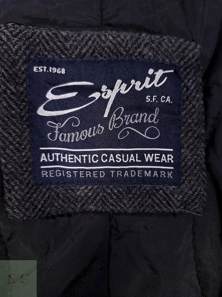 Chaquetón Esprit Plomo 55% Lana - Talla L 10