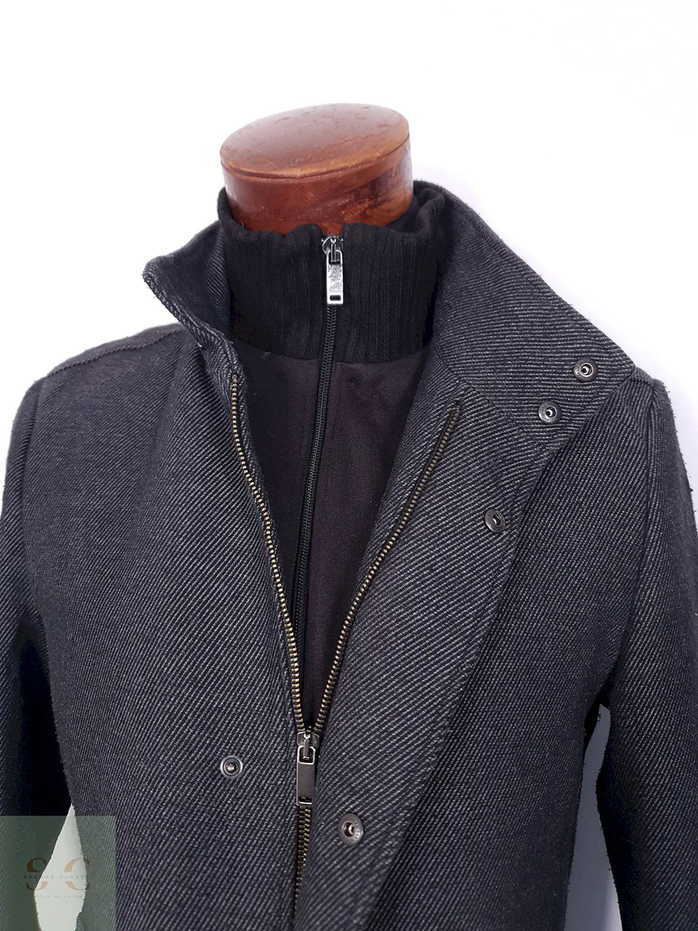 Abrigo Plomo Zara Mezcla Lana - Talla M 4