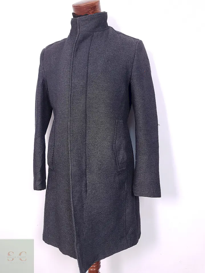 Abrigo Plomo Zara Mezcla Lana - Talla M 1