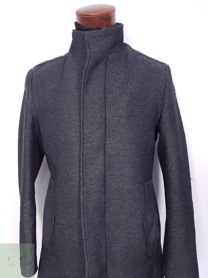 Abrigo Plomo Zara Mezcla Lana - Talla M 6