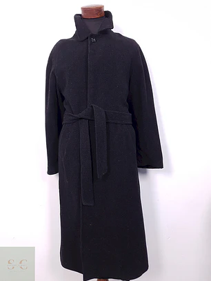 Abrigo Largo Stones Plomo Lana Virgen y Cashmere - Talla L