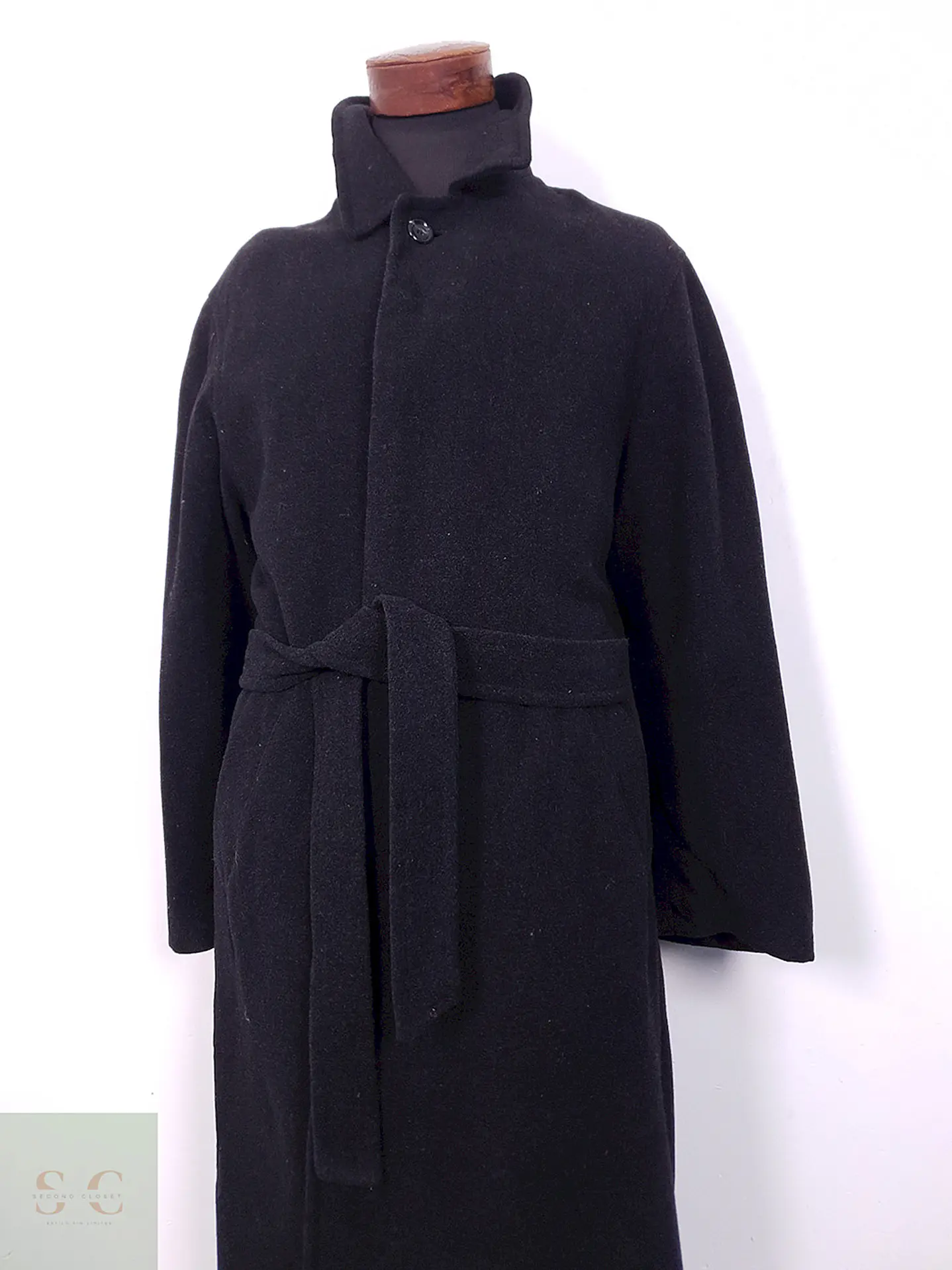 Abrigo Largo Stones Plomo Lana Virgen y Cashmere - Talla L 2