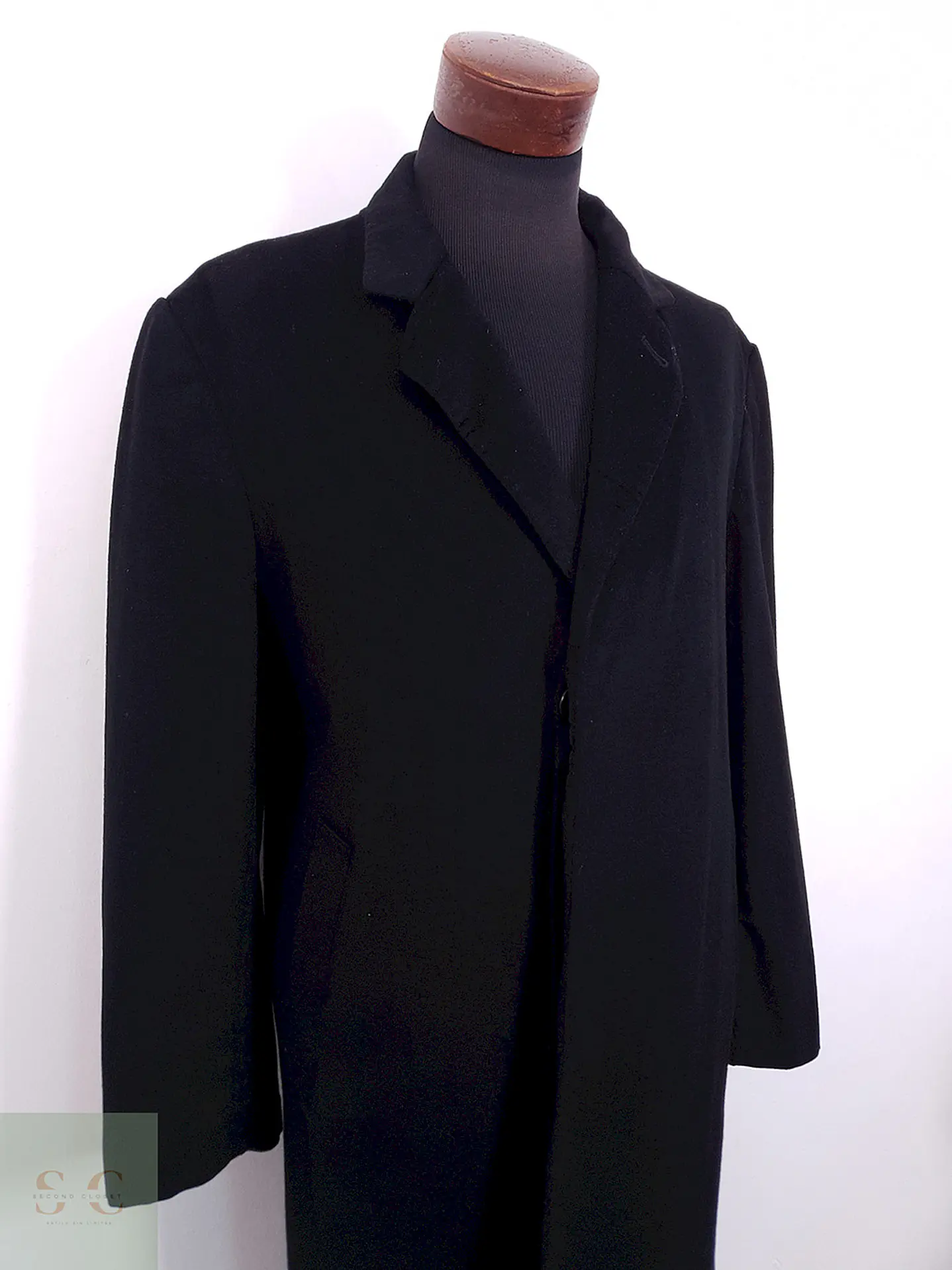 Abrigo Largo Van Graaf 100% Cashmere Negro - Talla L 11