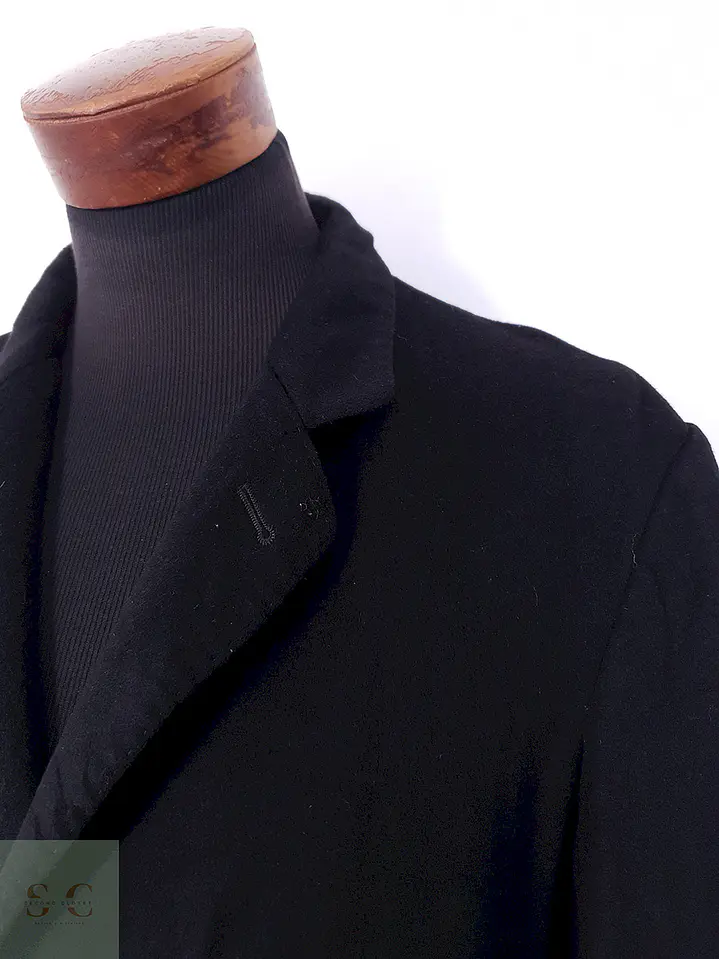 Abrigo Largo Van Graaf 100% Cashmere Negro - Talla L 12