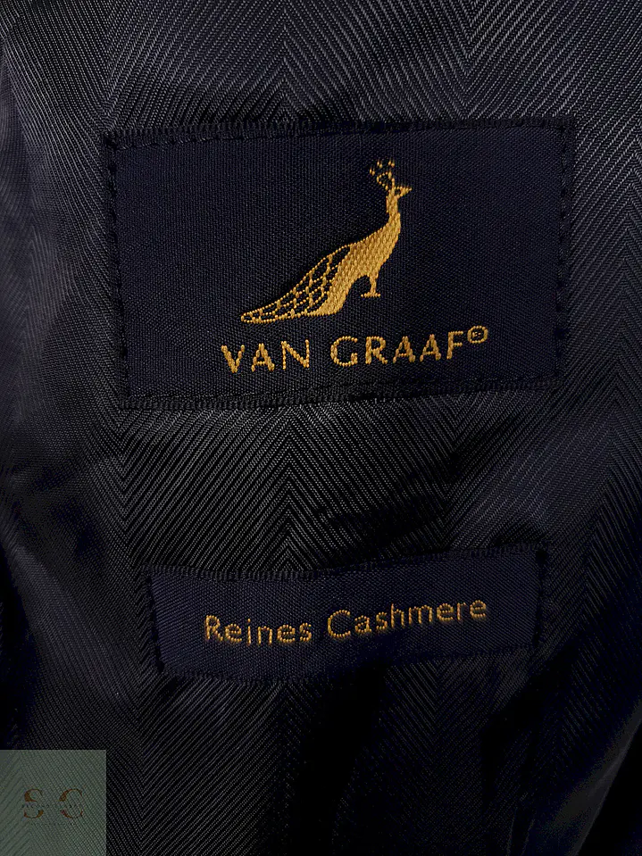 Abrigo Largo Van Graaf 100% Cashmere Negro - Talla L 13