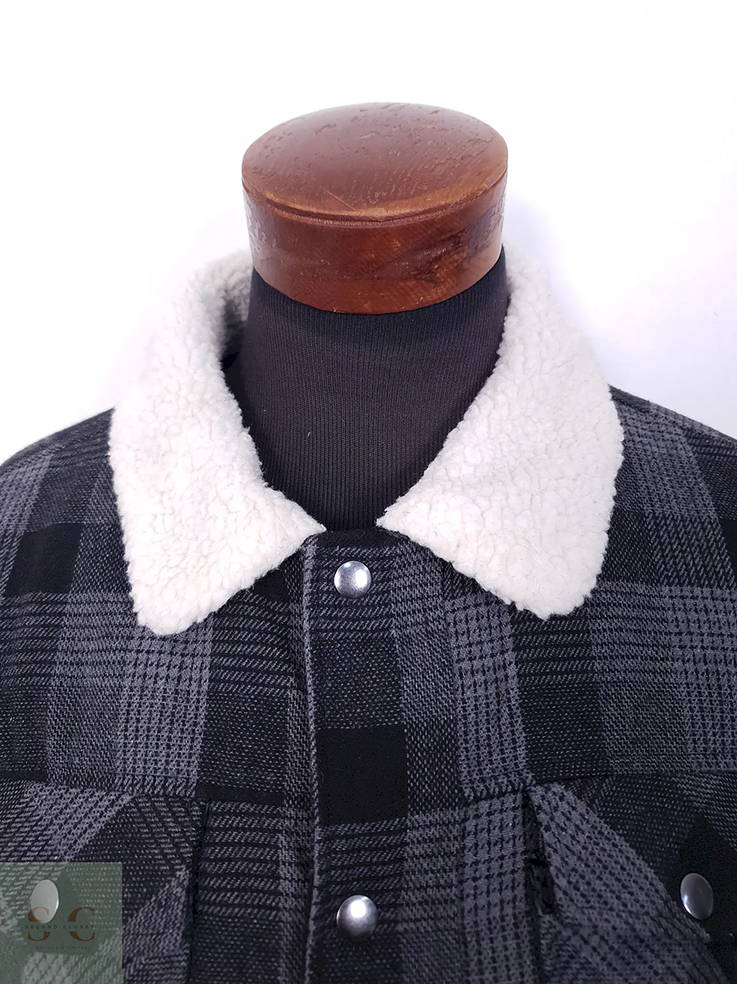 Chaqueta Identic Man Cuadros Plomo y Negro - Talla M 2