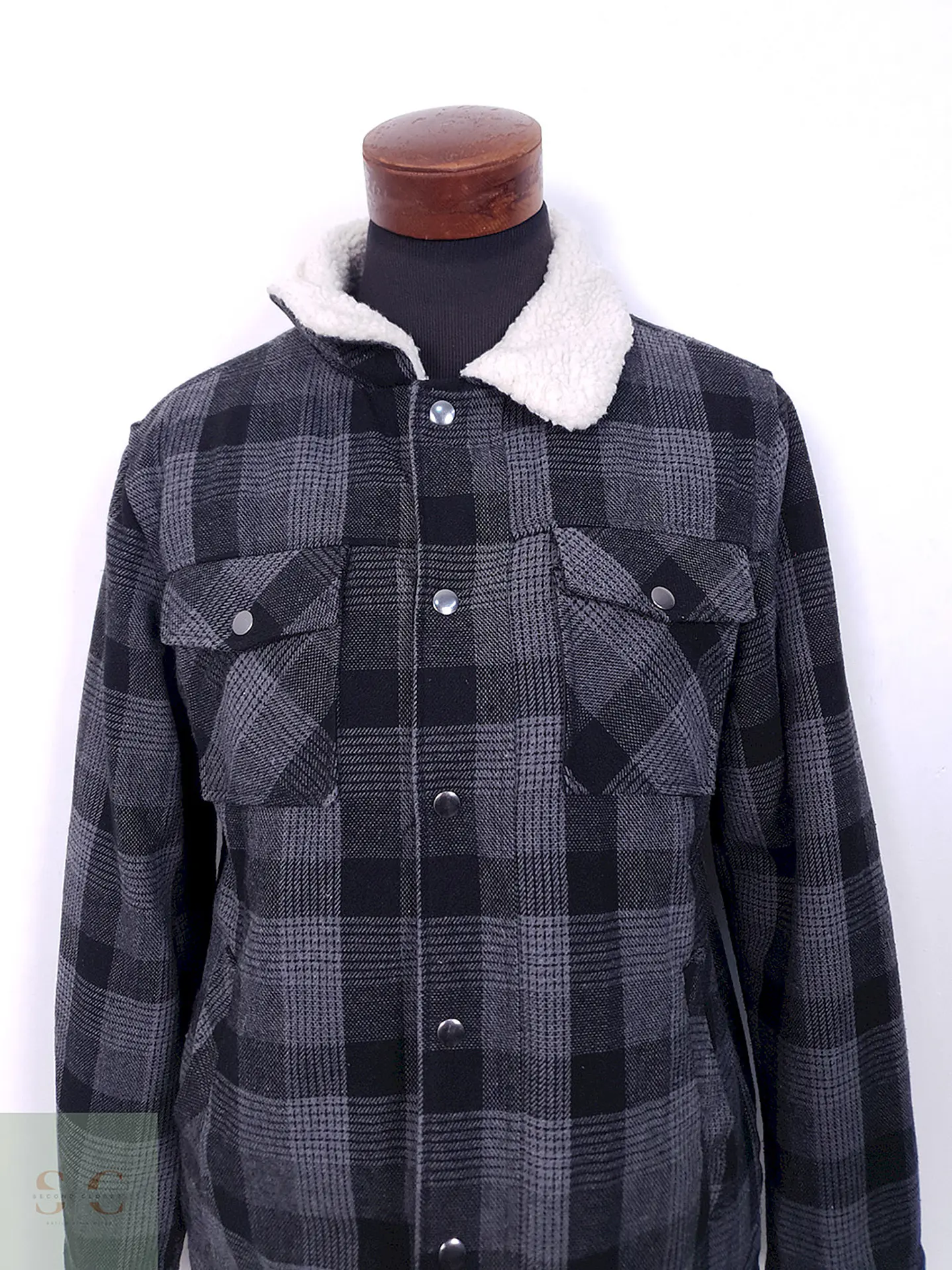 Chaqueta Identic Man Cuadros Plomo y Negro - Talla M 3