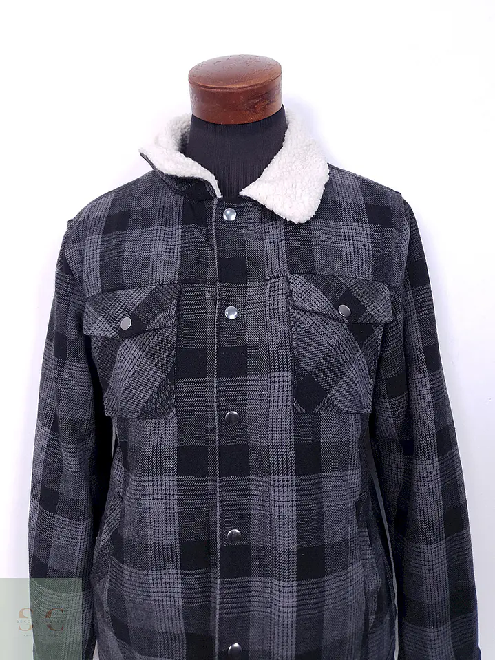 Chaqueta Identic Man Cuadros Plomo y Negro - Talla M 3
