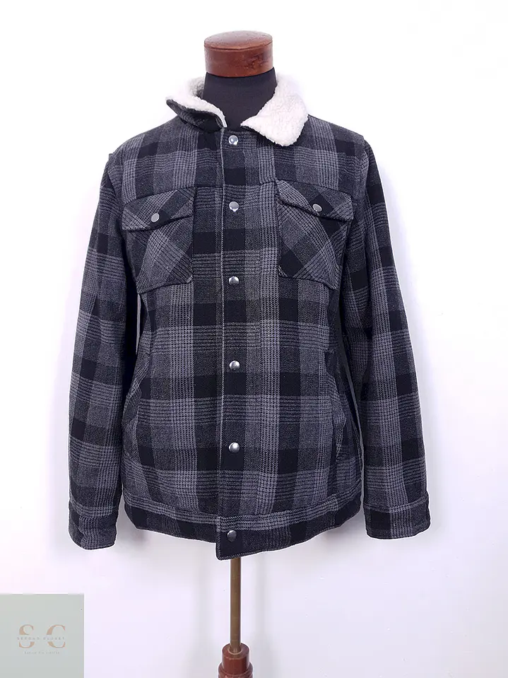 Chaqueta Identic Man Cuadros Plomo y Negro - Talla M 5