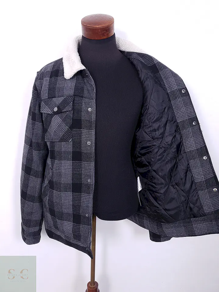 Chaqueta Identic Man Cuadros Plomo y Negro - Talla M 6
