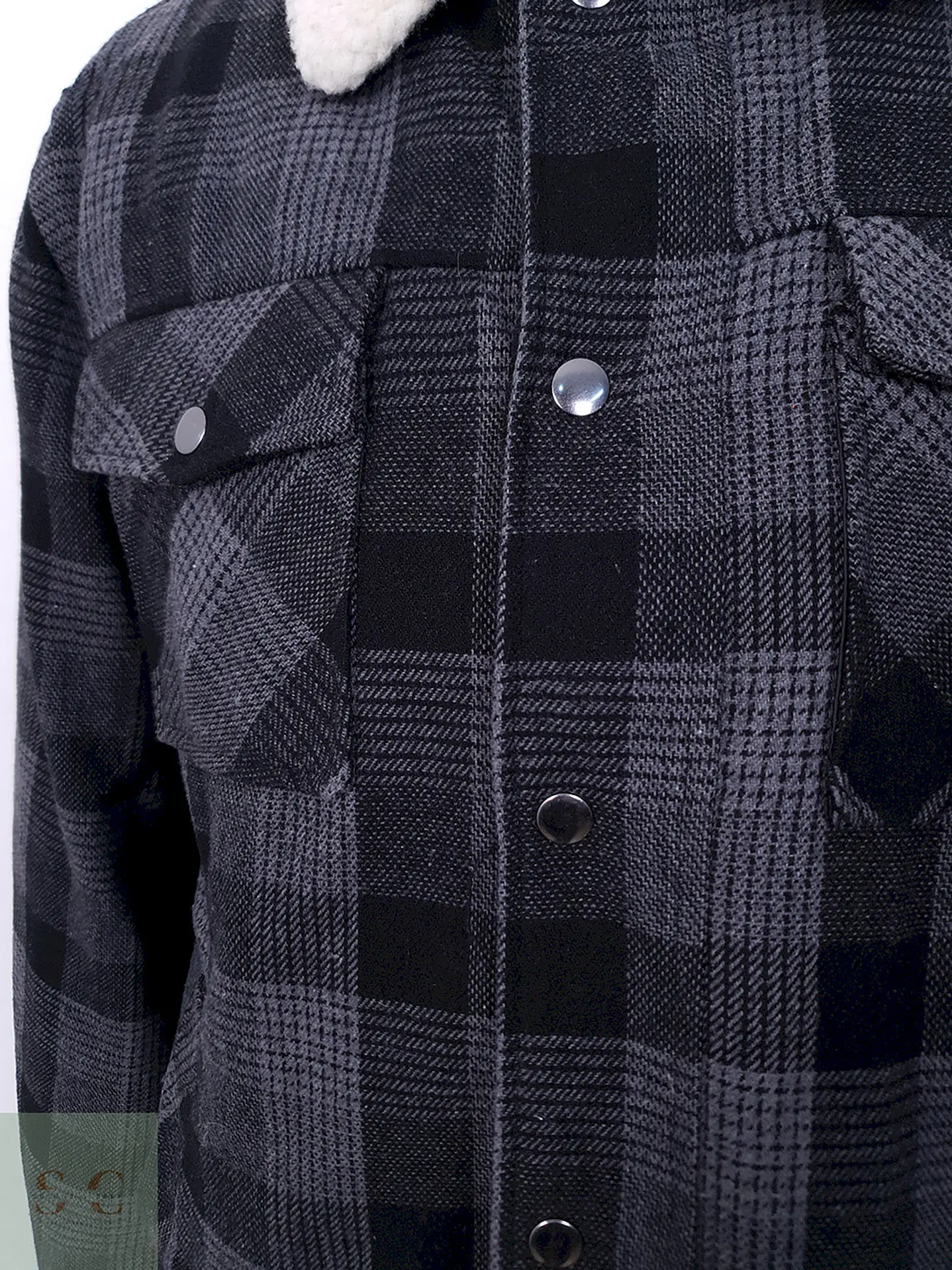 Chaqueta Identic Man Cuadros Plomo y Negro - Talla M 7