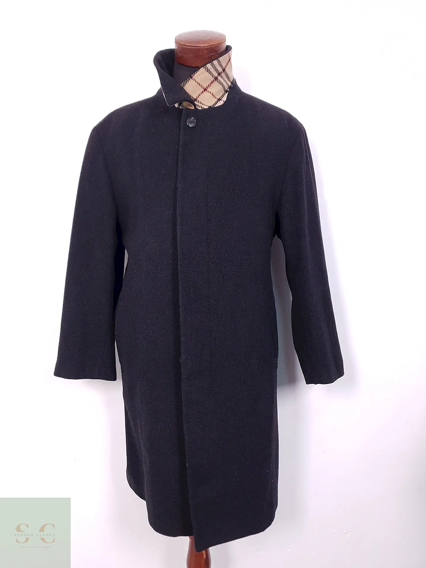 Abrigo Burberry Plomo Oscuro 100% Lana Virgen - Talla L 1