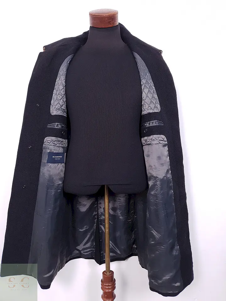 Abrigo Burberry Plomo Oscuro 100% Lana Virgen - Talla L 7