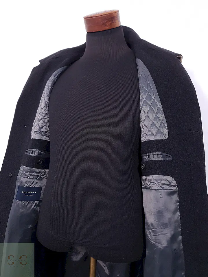 Abrigo Burberry Plomo Oscuro 100% Lana Virgen - Talla L 9