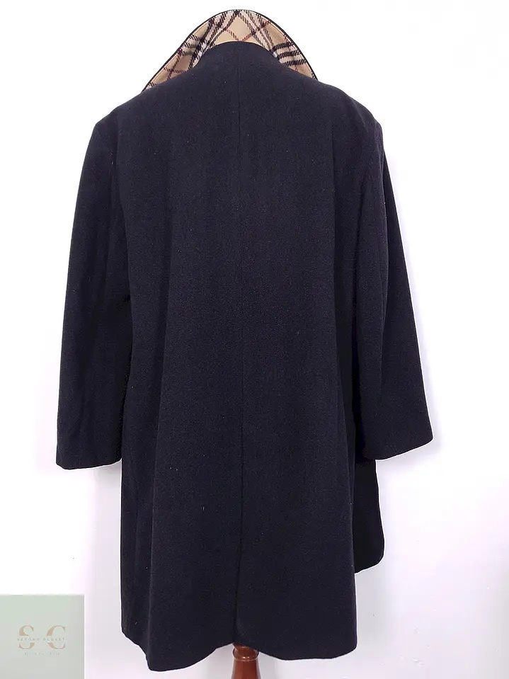 Abrigo Burberry Plomo Oscuro 100% Lana Virgen - Talla L 10
