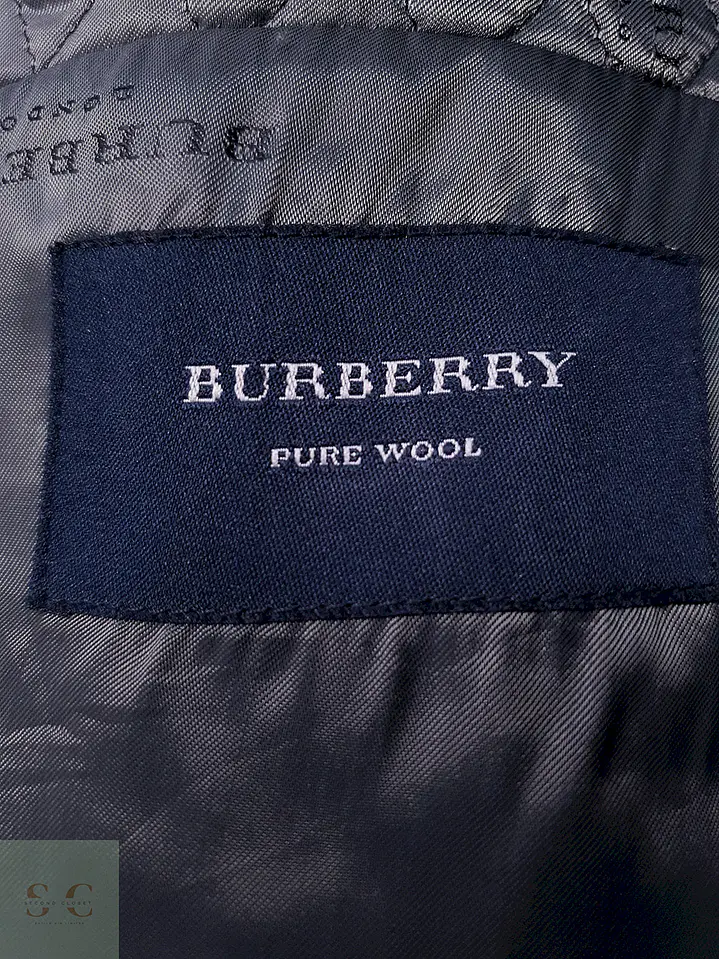 Abrigo Burberry Plomo Oscuro 100% Lana Virgen - Talla L 13