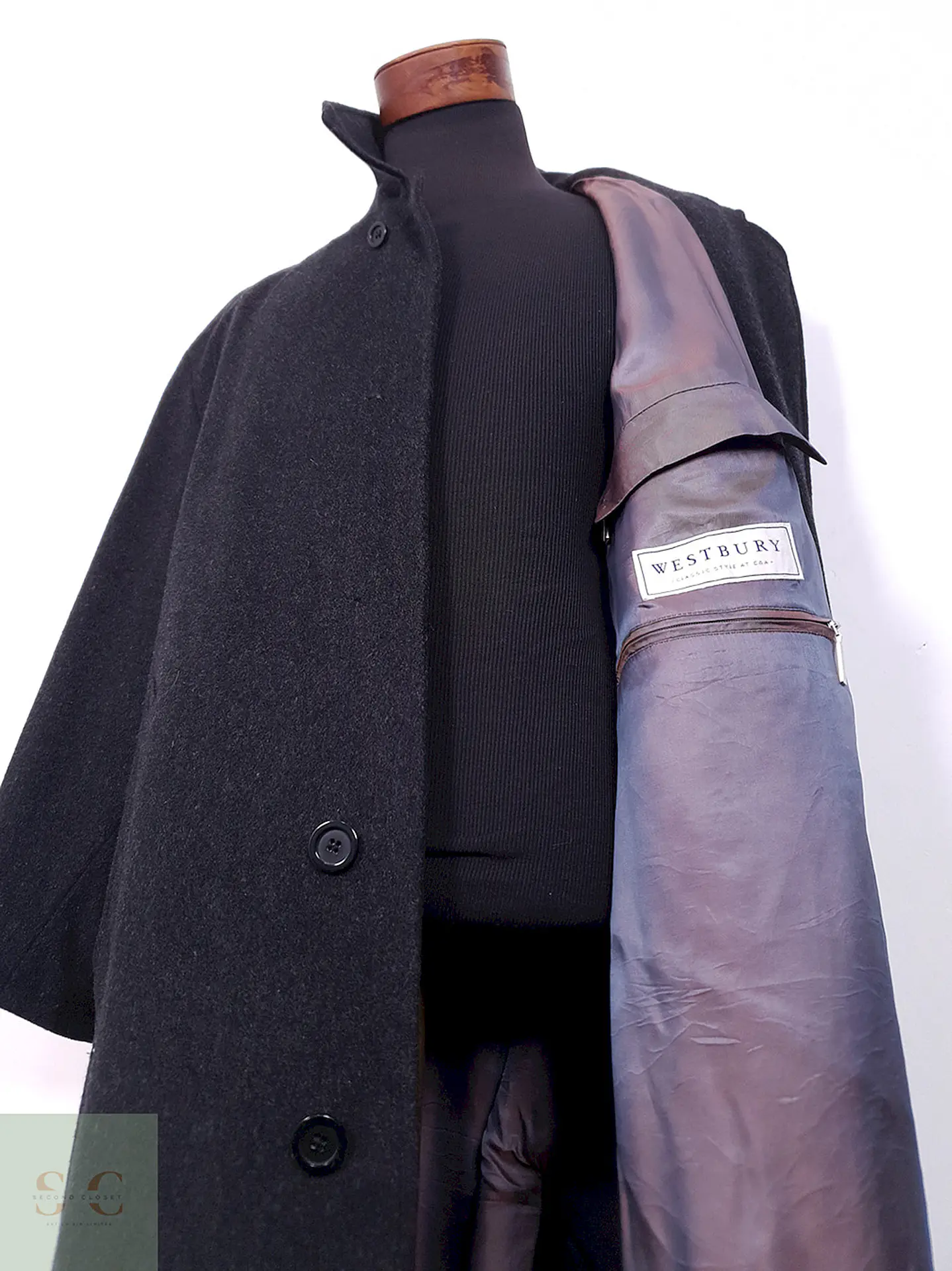 Abrigo Largo Loden Westbury Plomo 75% Lana Virgen - Talla XL 6