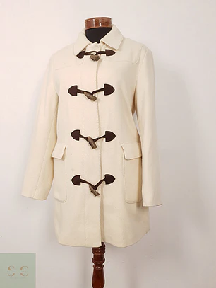 Abrigo Beige - Talbots - Lana - Talla ML