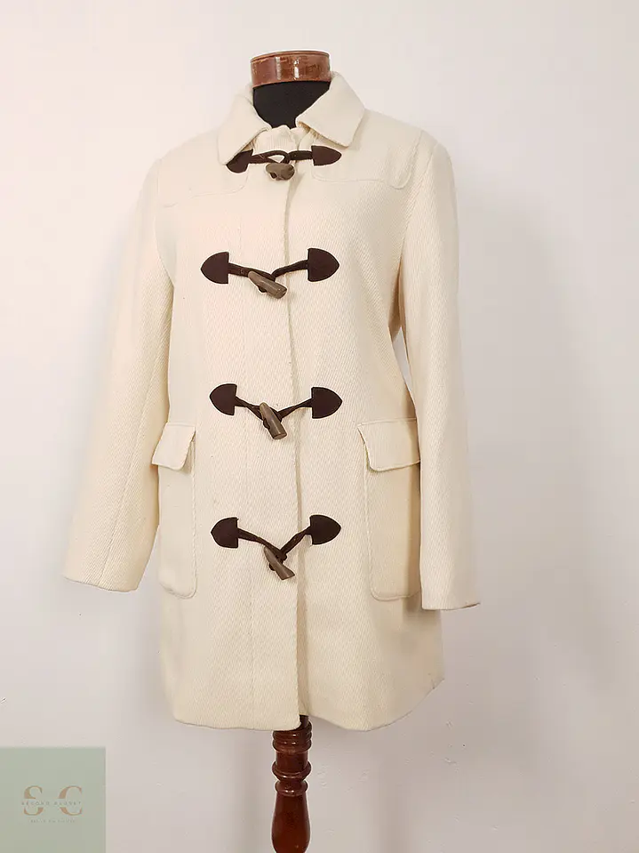 Abrigo Mujer Montgomery Lana Crema Talbots – TALLA ML 1