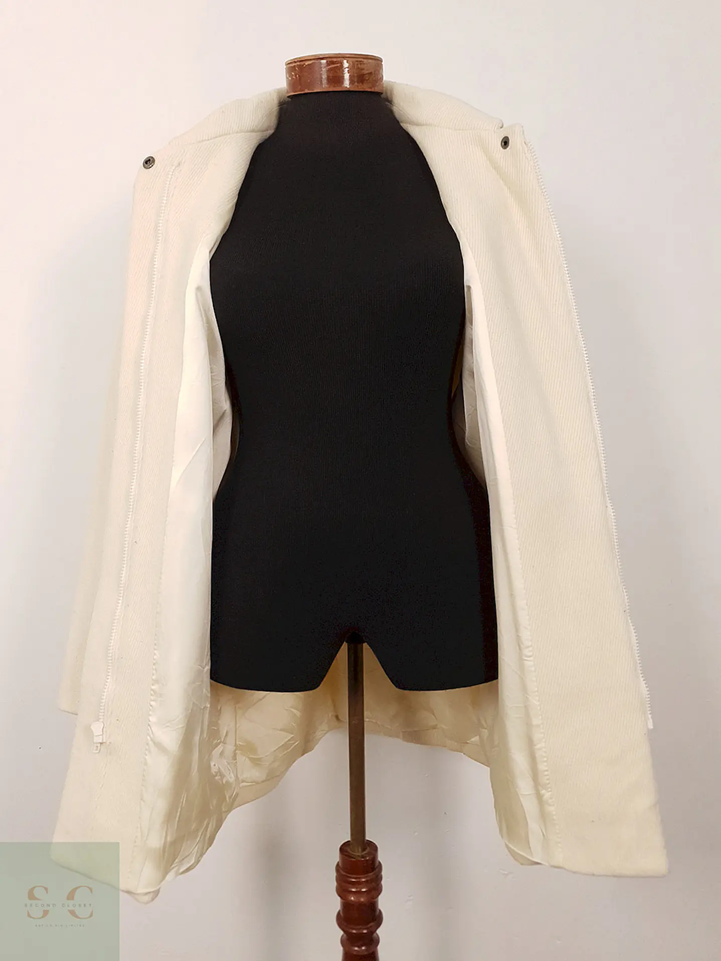 Abrigo Mujer Montgomery Lana Crema Talbots – TALLA ML 2