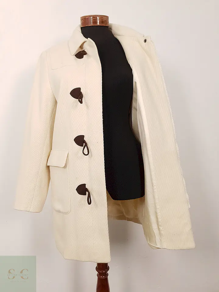 Abrigo Mujer Montgomery Lana Crema Talbots – TALLA ML 4