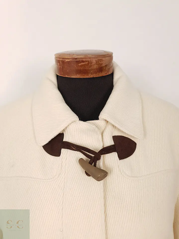 Abrigo Mujer Montgomery Lana Crema Talbots – TALLA ML 6