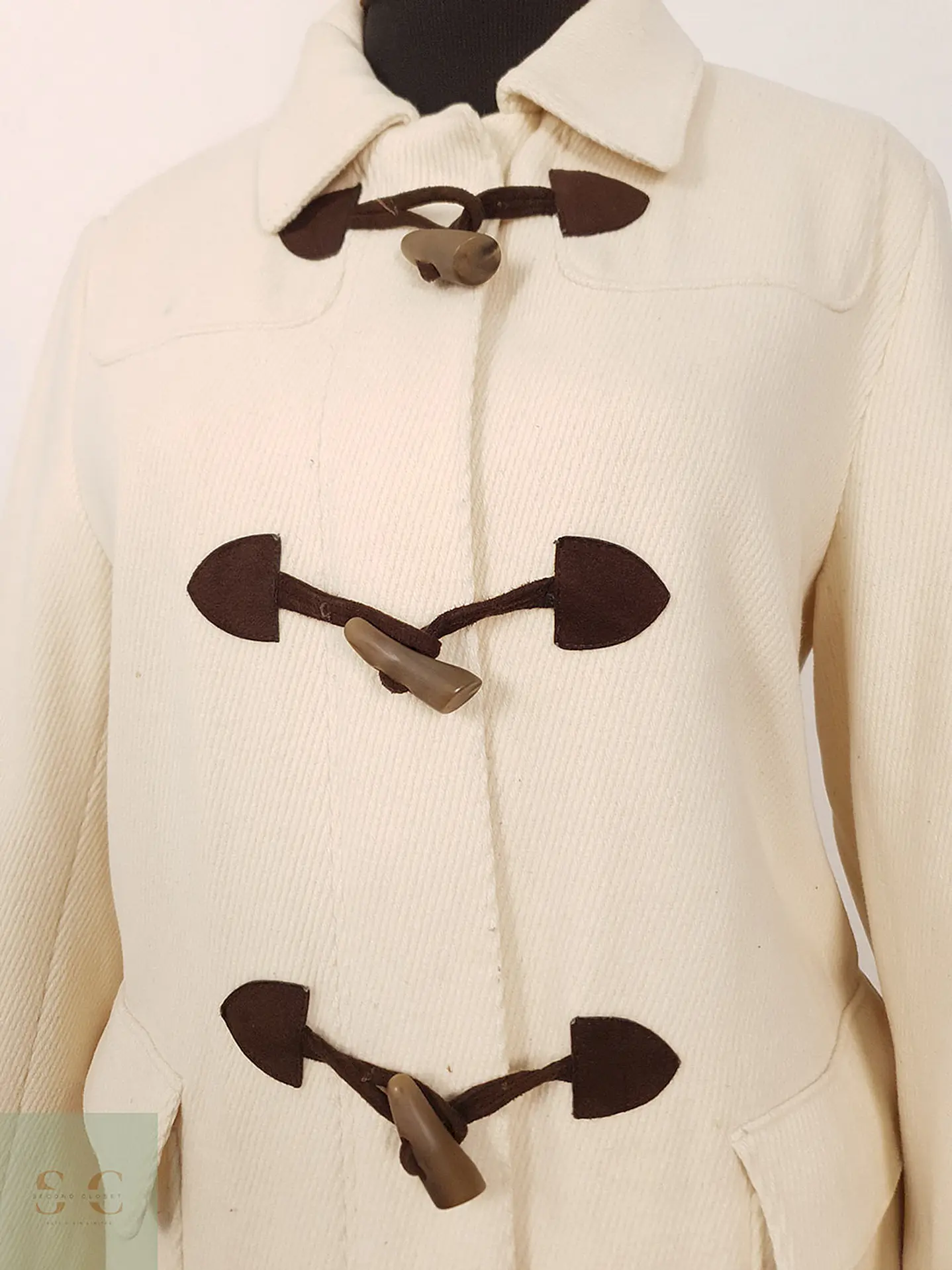 Abrigo Mujer Montgomery Lana Crema Talbots – TALLA ML 7