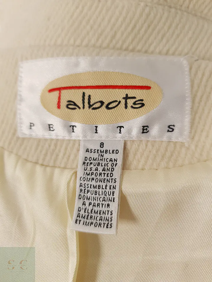 Abrigo Mujer Montgomery Lana Crema Talbots – TALLA ML 8