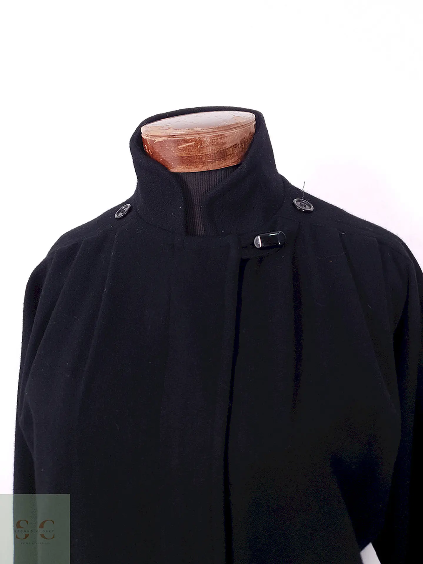 Abrigo Mujer Largo Negro Lana Herman Kay – TALLA 3XL 3