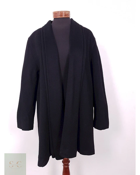 Abrigo Mujer Negro Minimalista Ashley Scott – TALLA LXL
